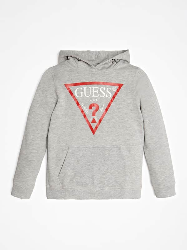 GUESS Felpa Con Cappuccio Logo Triangolo