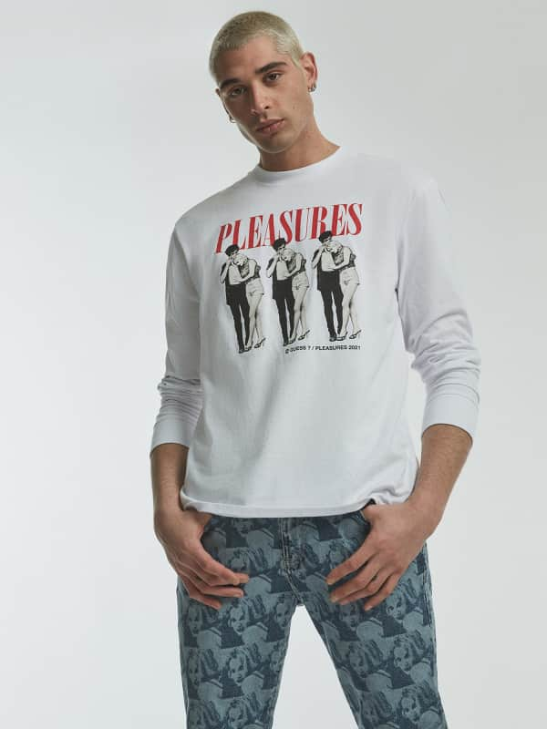 GUESS T-Shirt Geplaatste Print