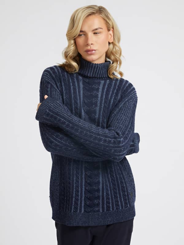 GUESS Zopf-Pullover Wollmix