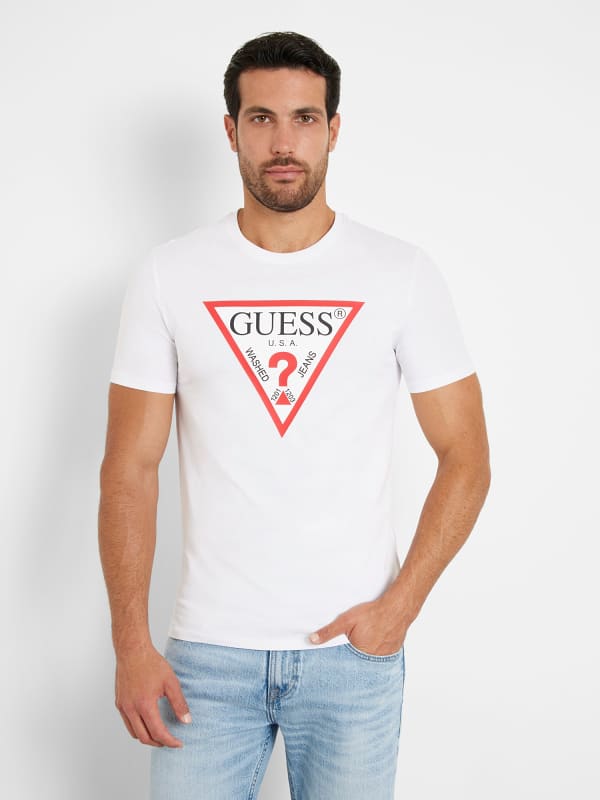 GUESS T-Shirt Logo Triangulaire