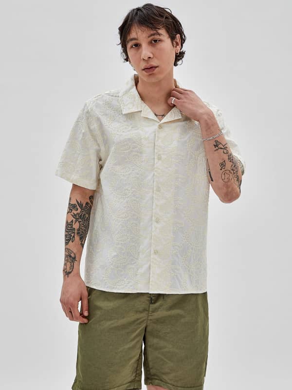 Guess Embroidered Paisley Shirt