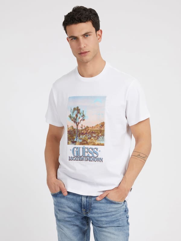 GUESS T-Shirt Geborduurde Print Voorkant