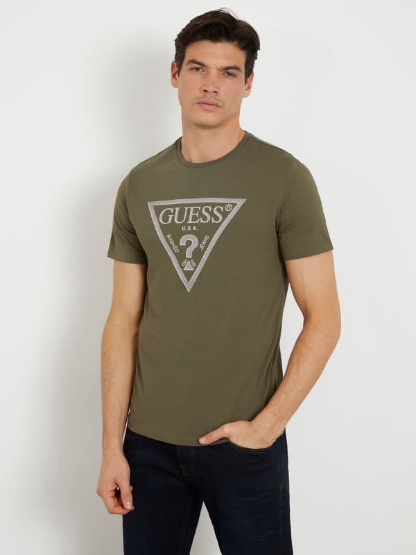 GUESS T-Shirt Stretch Logo-Dreieck