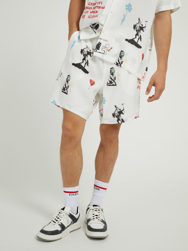 GUESS Shorts Graffiti-Print