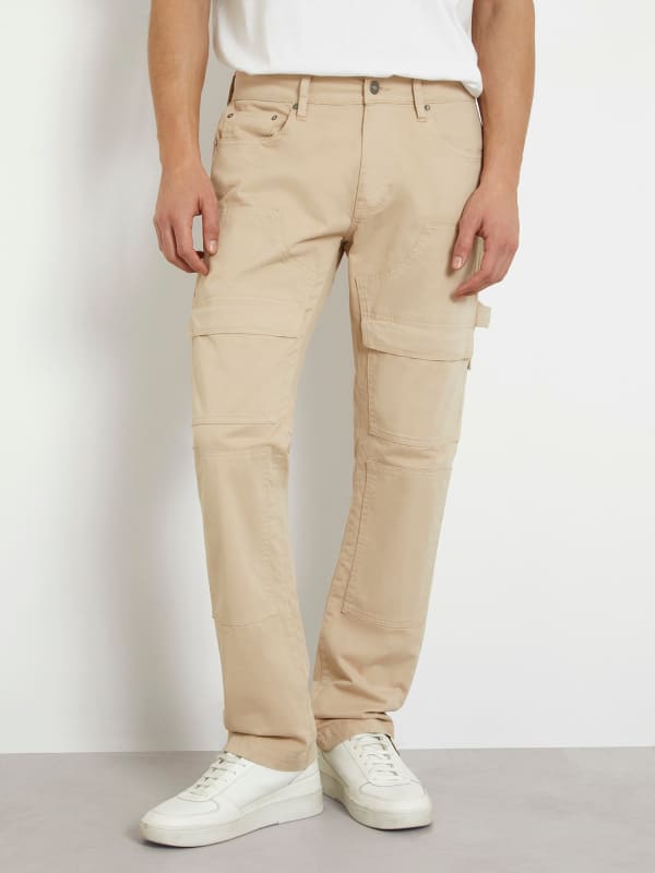 GUESS Pantalon Cargo En Satin Taille Moyenne