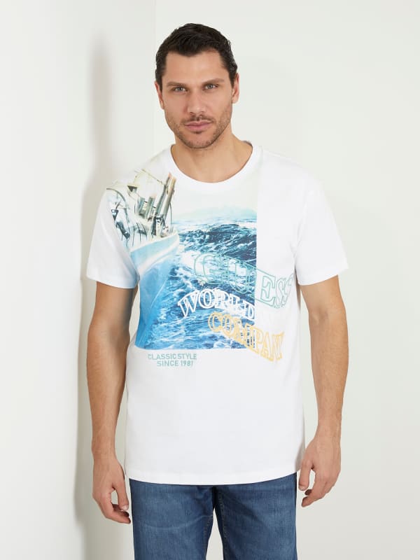 GUESS T-Shirt Imprimé Frontal