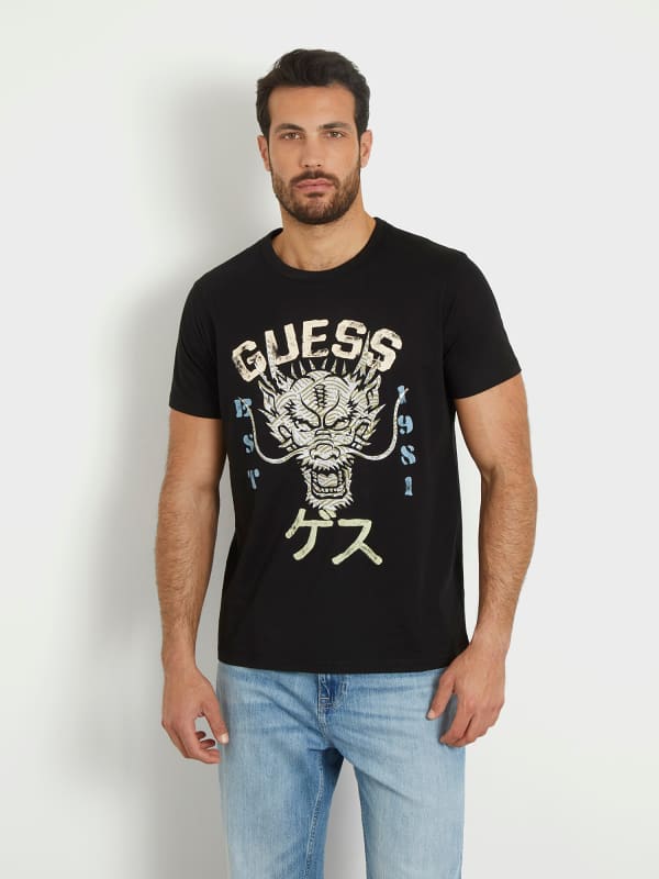 GUESS T-Shirt Met Print Op De Voorkant