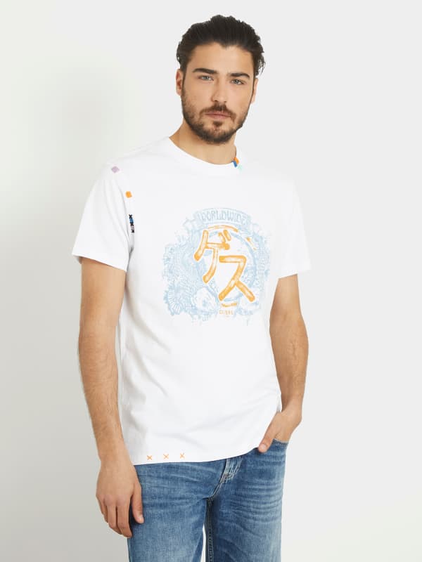 GUESS T-Shirt Imprimé Frontal