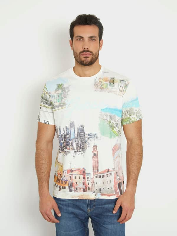 GUESS Camiseta Con Estampado Integral