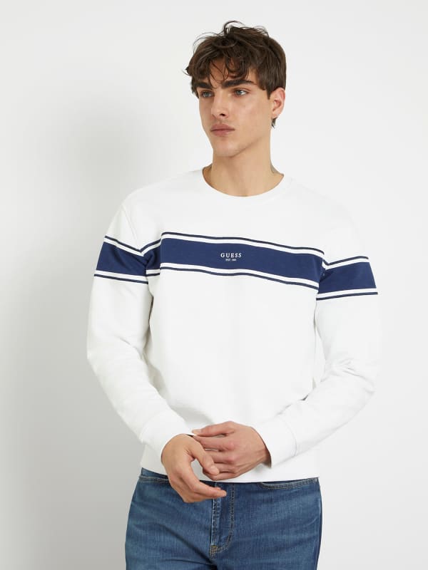 GUESS Sweatshirt Mit Streifeneinsätzen