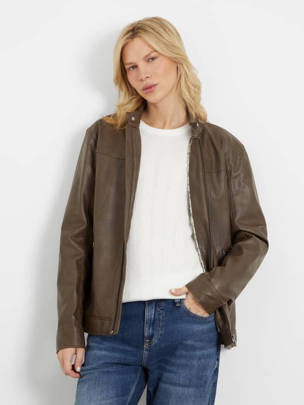 Guess Faux Leather Biker