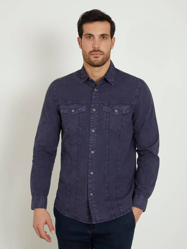 GUESS Camisa Calce Ceñido Con Bolsillos