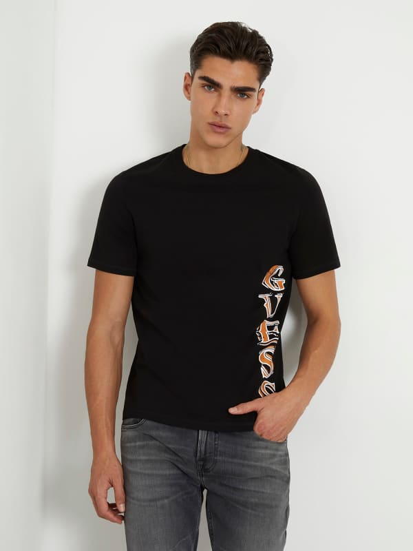 GUESS Stretch-T-Shirt Mit Seitlichem Logo