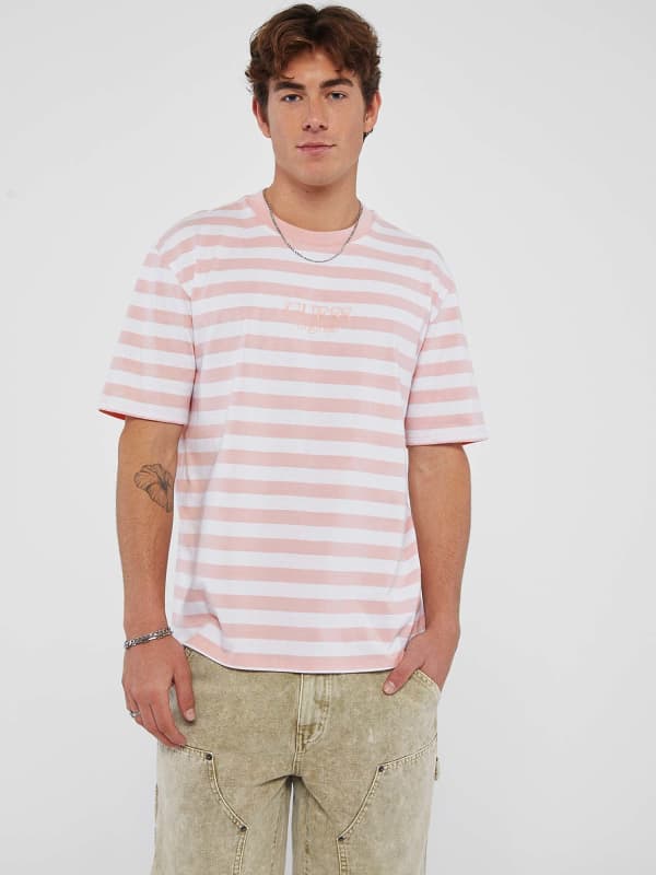 Guess Originals Striped T-Shirt With Logo