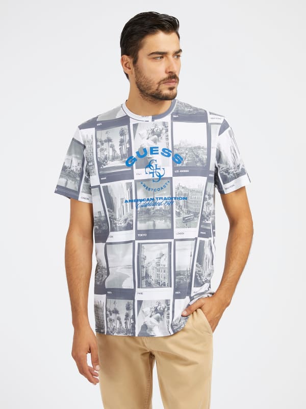 GUESS T-Shirt Met All-Over Print