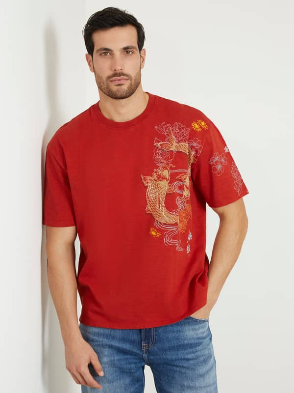 GUESS T-Shirt Met Borduursel