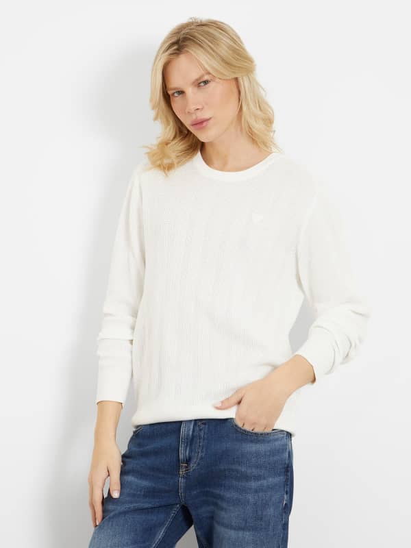 GUESS Pullover Mit Halsnahem Ausschnitt