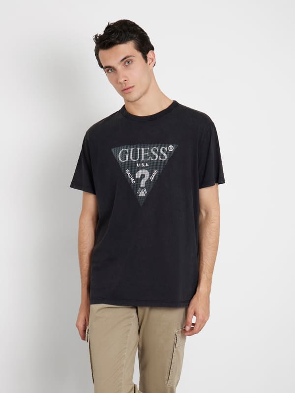 GUESS T-Shirt Logo Triangulaire