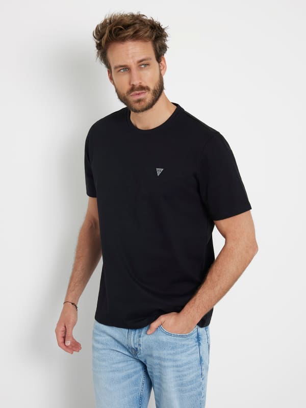 GUESS T-Shirt Petit Logo Triangulaire