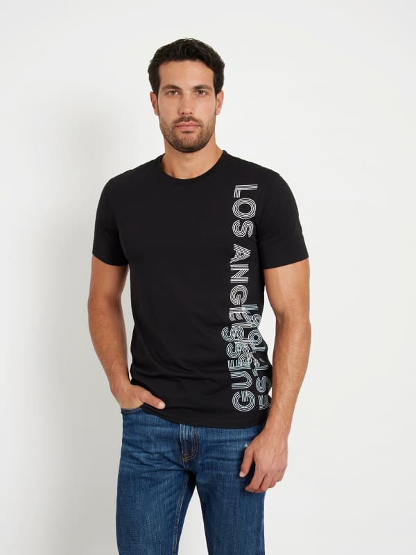 GUESS T-Shirt Stretch Logo Latéral