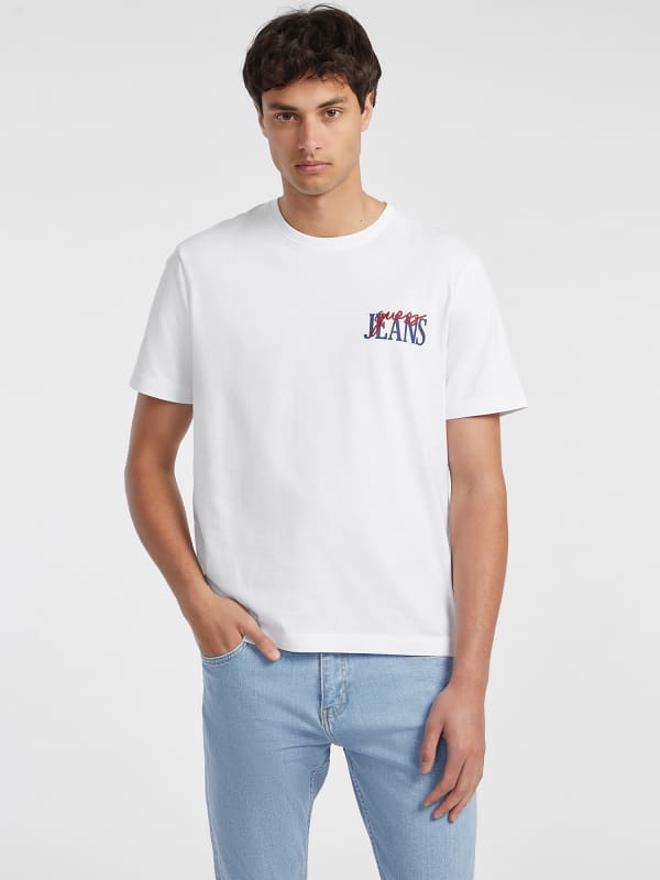 GUESS Mixed Chest Logo Tee
