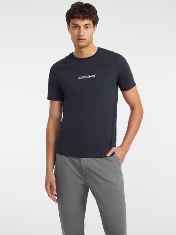 GUESS T-Shirt Slim Logo Brodé