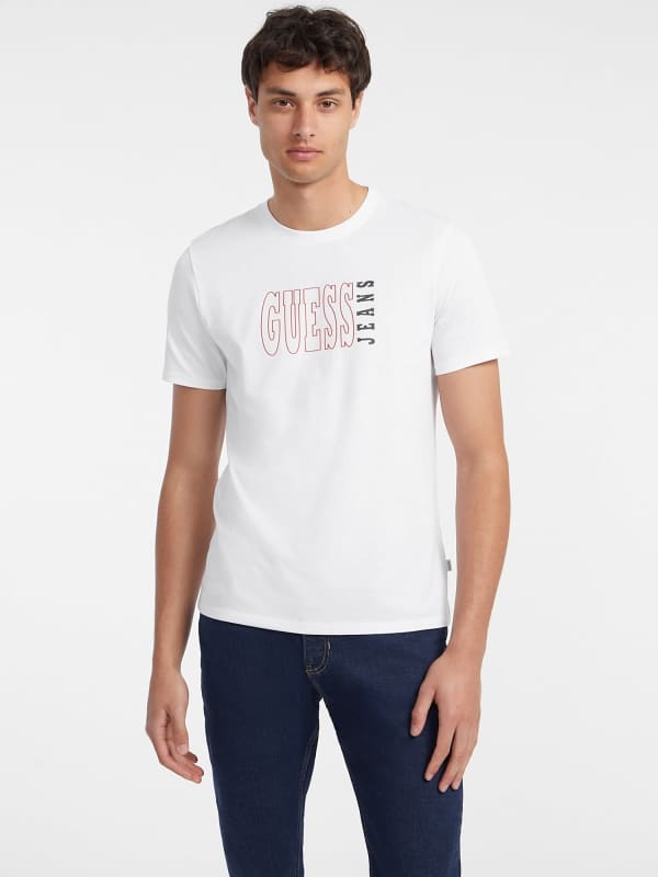 GUESS Slim Outlined Logo Tee