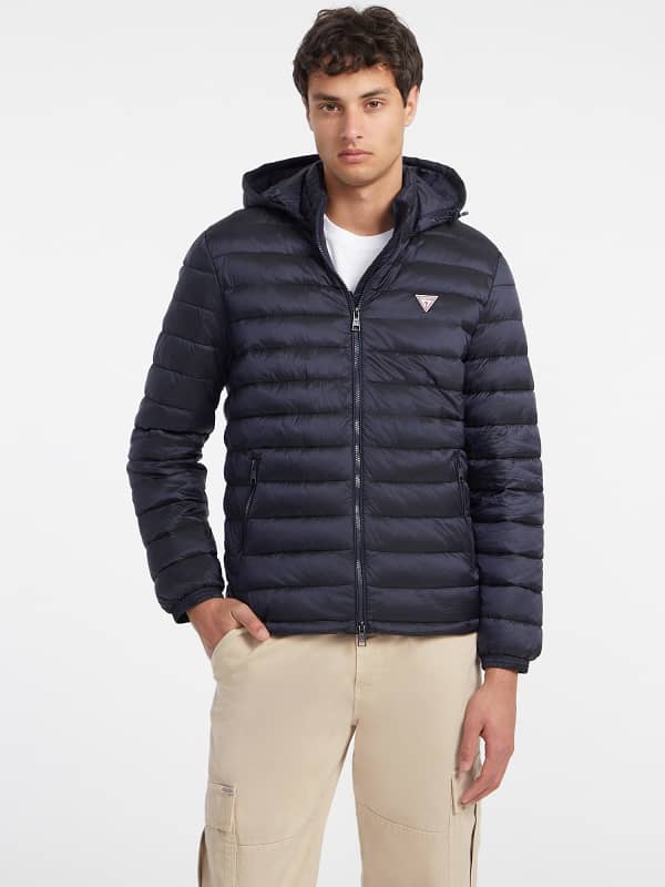 GUESS Nylon Hooded Puffer Jacket