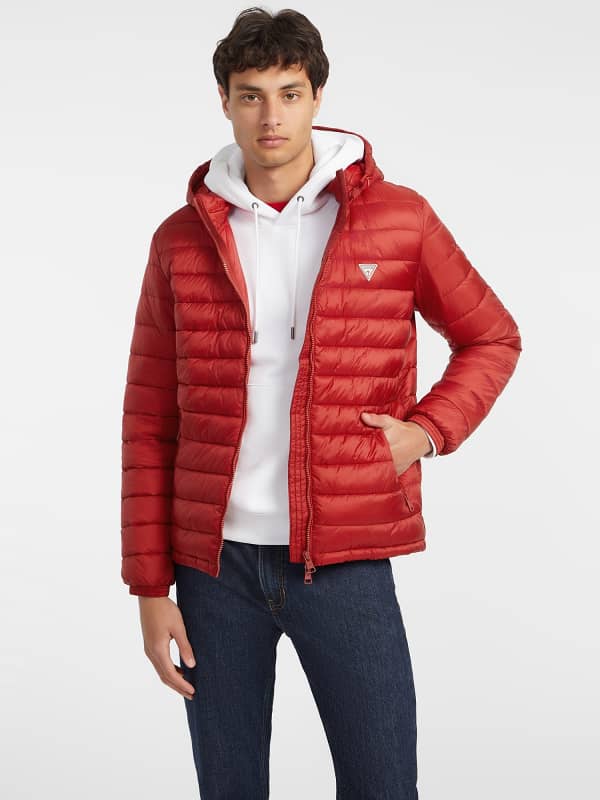 GUESS Nylon Hooded Puffer Jacket