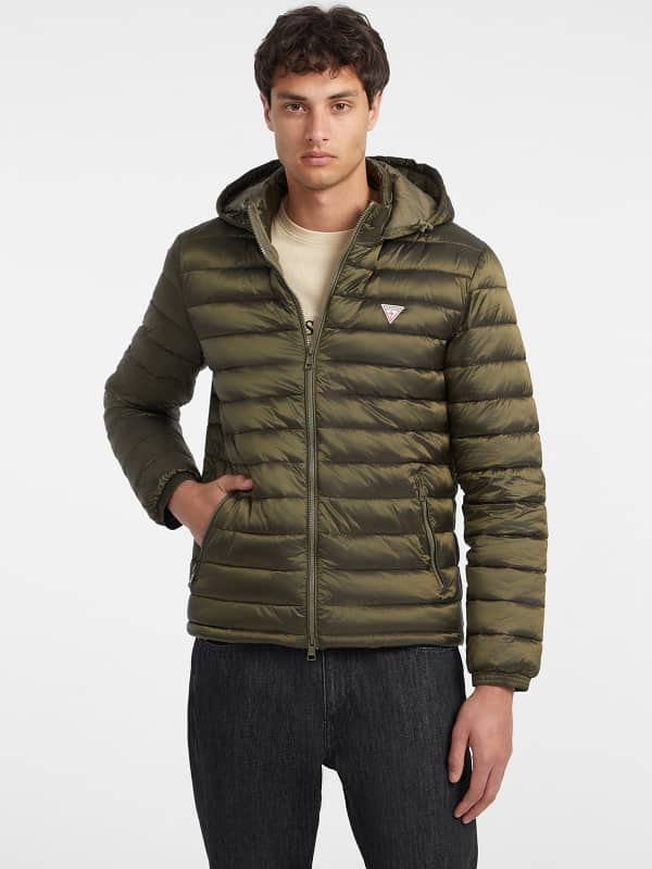 GUESS Nylon Hooded Puffer Jacket