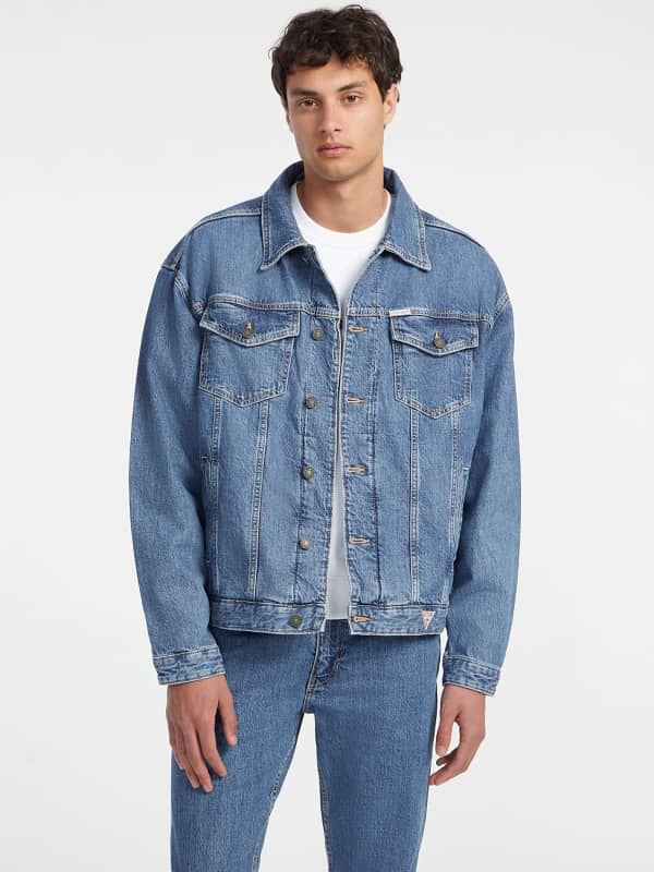 GUESS Oversized Denim Trucker Jacket