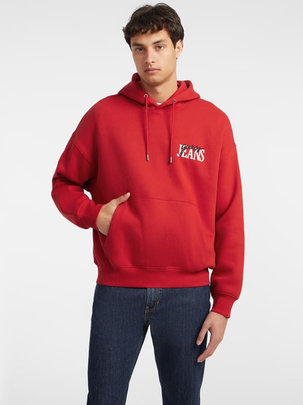 GUESS Mixed Chest Logo Hoodie