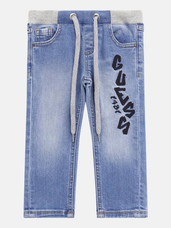 Guess Embroidered Logo Denim Pant