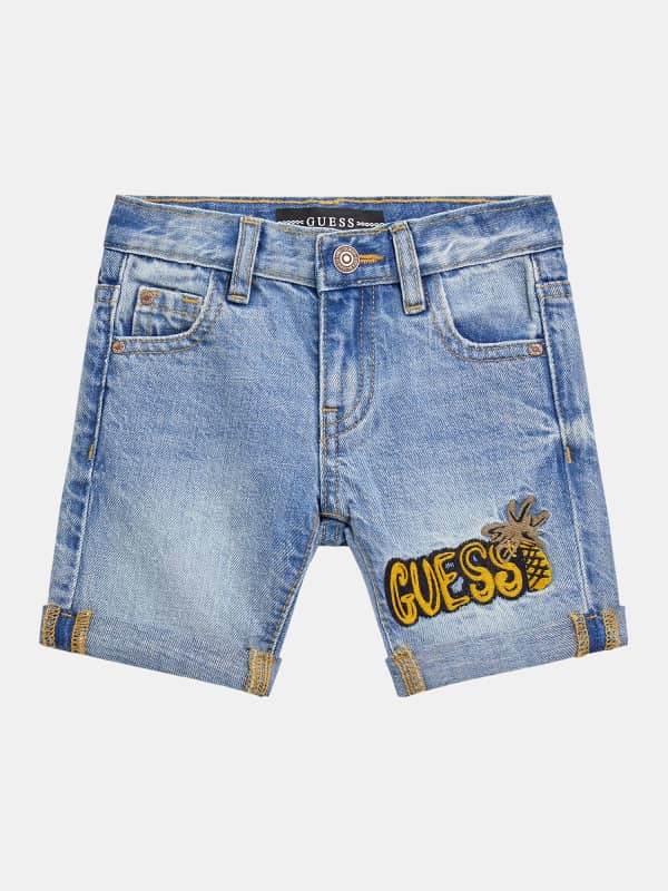 Guess Embroidered Denim Shorts