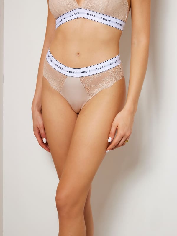 Guess Lace Briefs With Logo Band