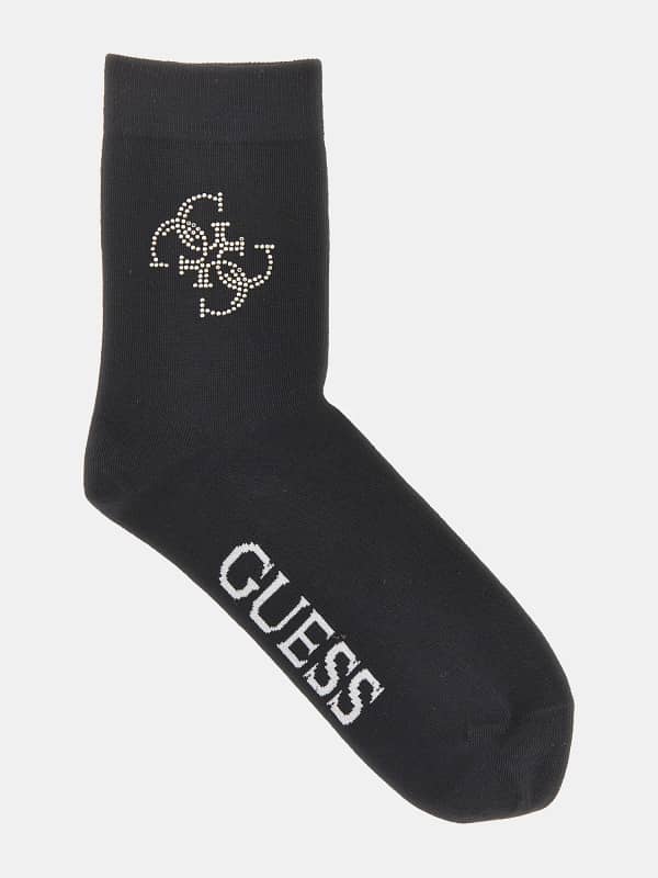 GUESS Calcetines Con Logo 4G Lateral Con Estrás