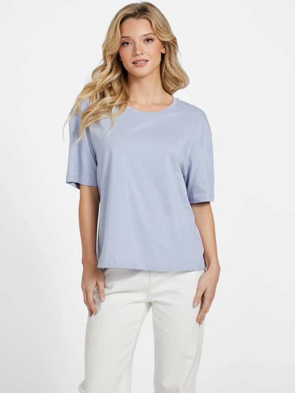 GUESS T-Shirt Oversize Avec Petit Logo Sur Le Devant