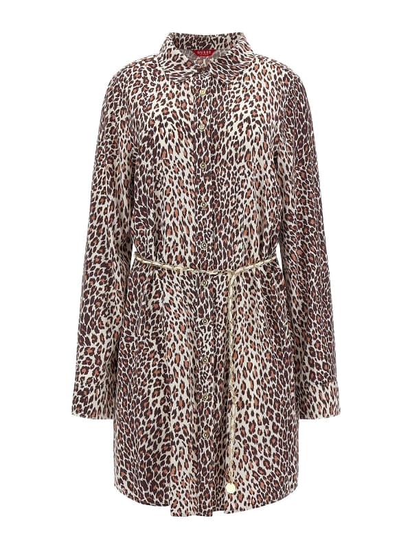 Guess Animalier Chemisier Dress