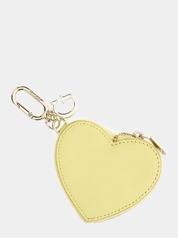 Guess Saffiano Heart Keyring