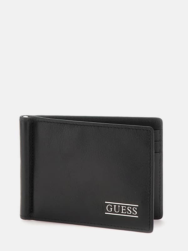 GUESS Porte-Cartes New Boston Cuir Véritable