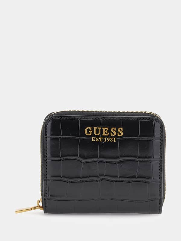 Guess Laurel Croc Print Mini Wallet