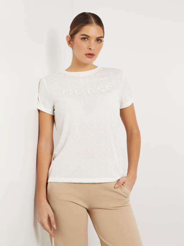 GUESS Camiseta Elástica Con Logotipo Integral