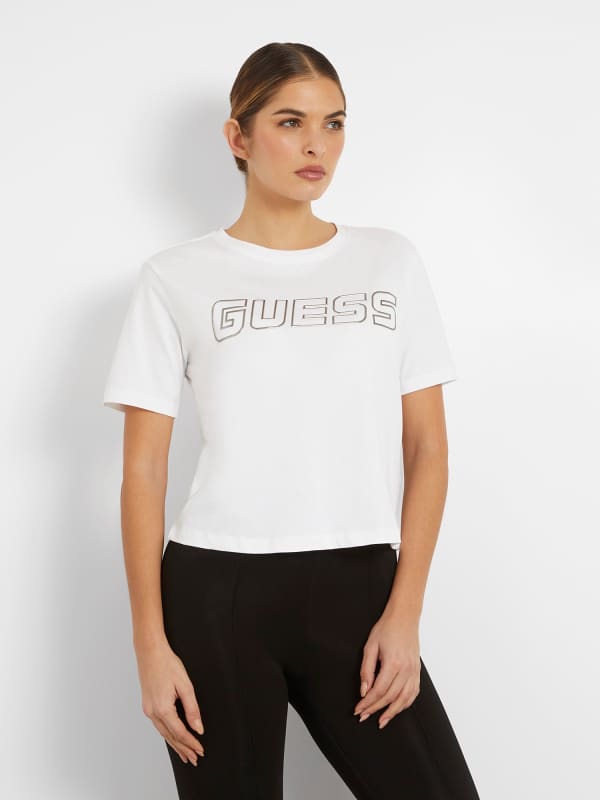 GUESS T-Shirt Met Logo Voorkant