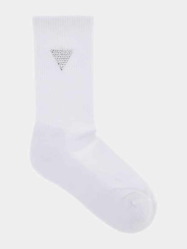 Guess Rhinestones Triangle Logo Socks