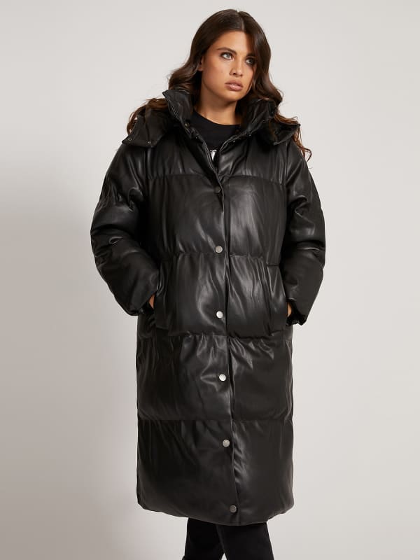 Guess Faux Leather Padded Jacket