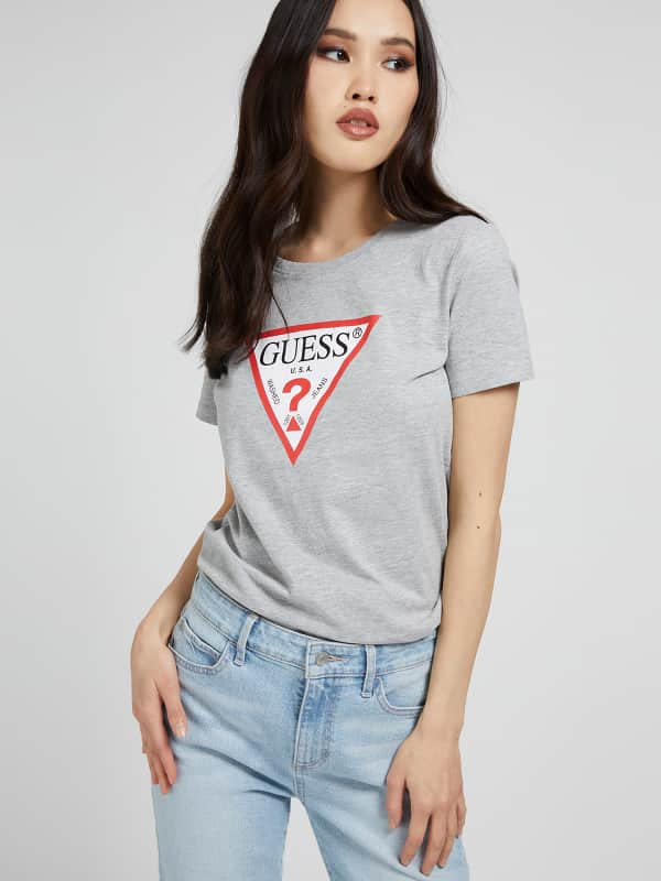 GUESS Camiseta Triángulo Logotipo