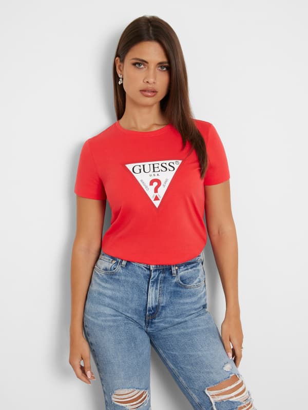 GUESS T-Shirt Logo Triangulaire