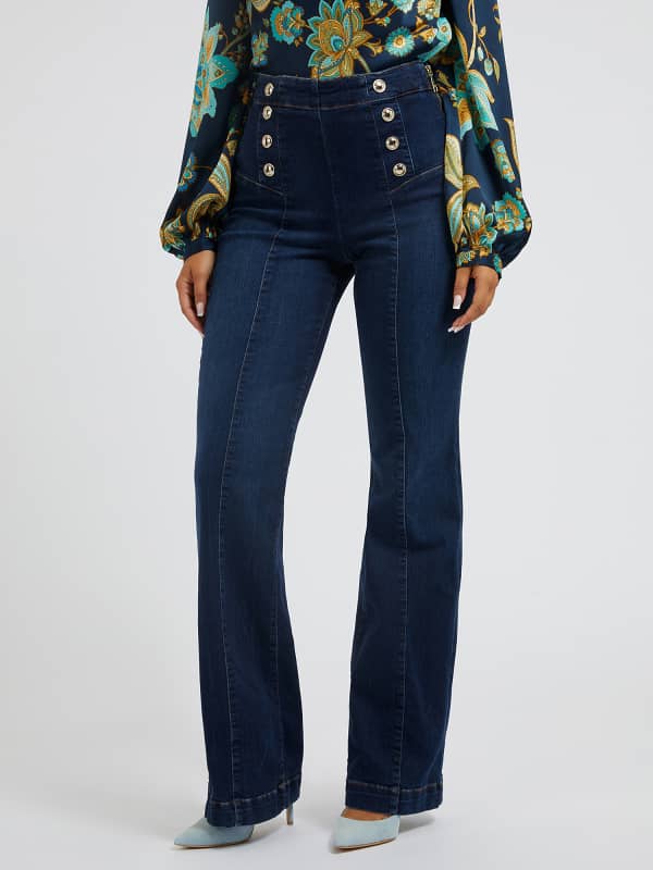 GUESS Flare-Jeans Sichtbare Knopfleisten