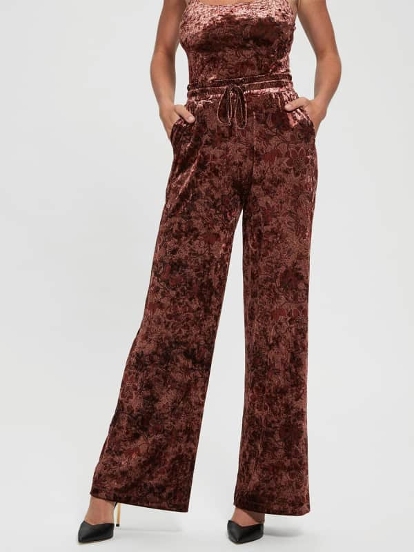 GUESS Pantalone In Velluto Wide Leg