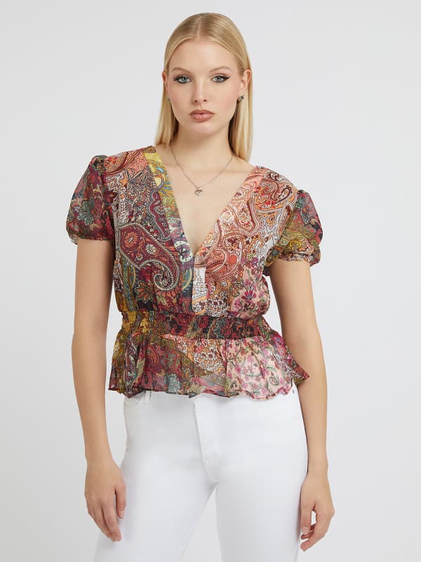 GUESS Paisley Print Top